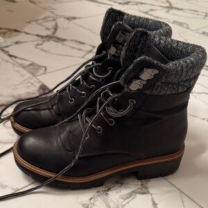 Black Leather Women's Boots
